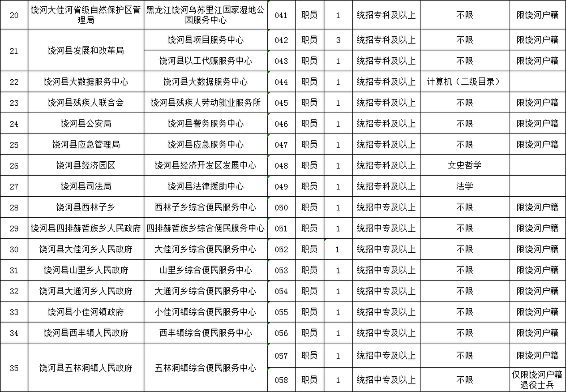 饶河县卫生健康局招聘公告及最新招聘信息解读